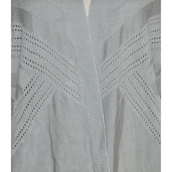 Worthington Gray Open Front Cardigan Sweater Plus Size 1X Layering Casual Office - Picture 5 of 10